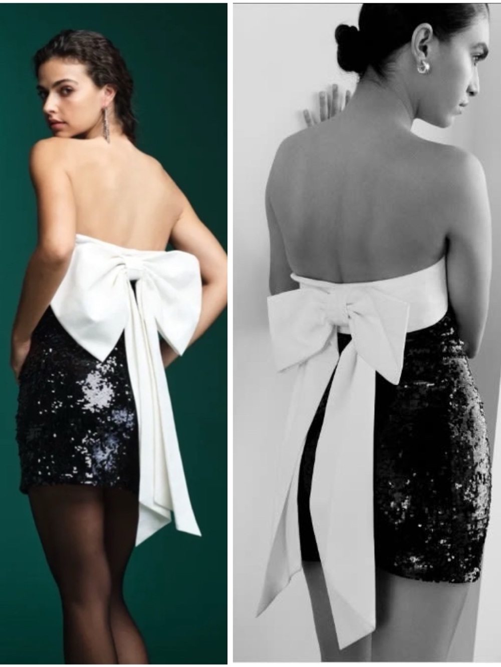 ALICE + OLIVIA SIBELLA BOW BACK DRESS